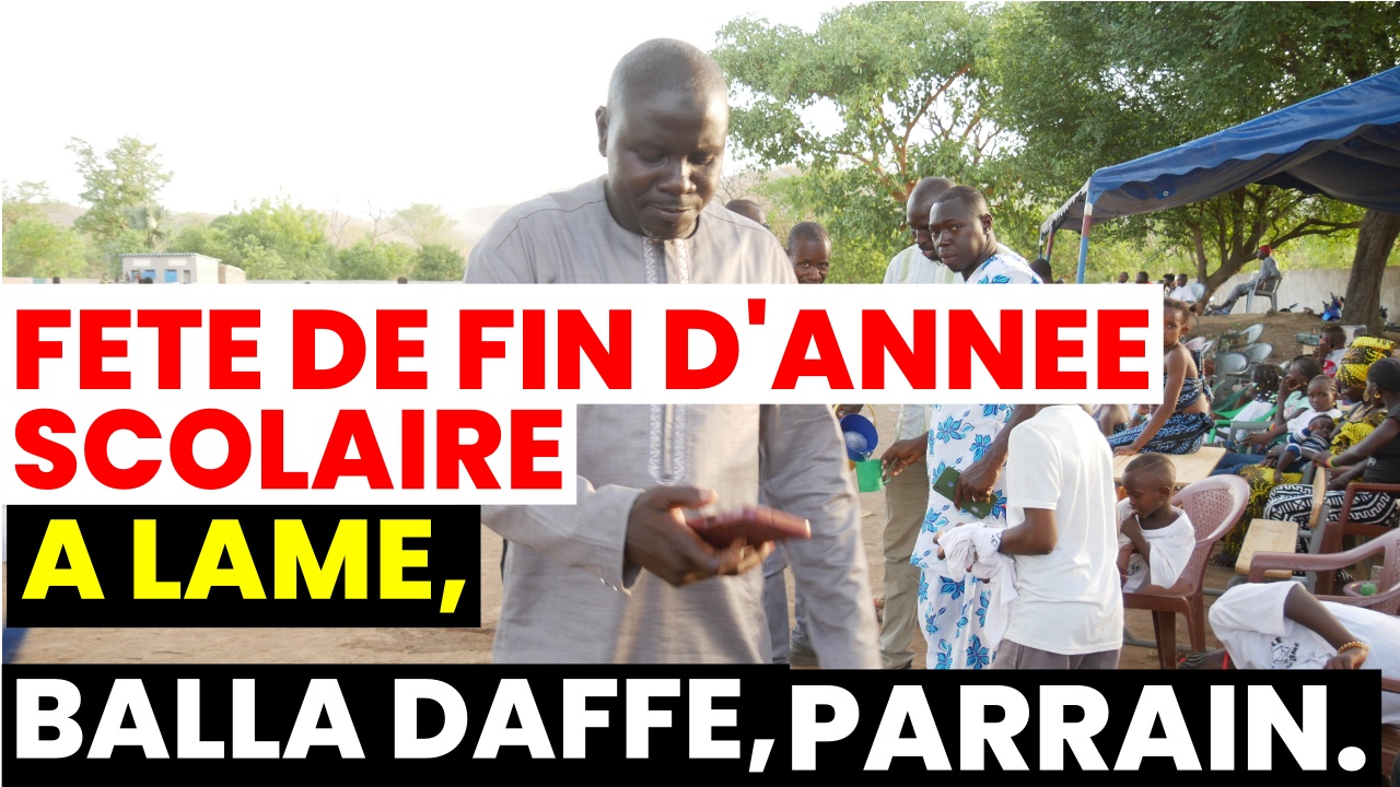 Balla Daffé, Parrain de la fête de fin d’année scolaire à Lamé
